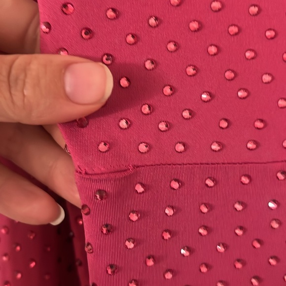 Veronica Beard Kiah Rhinestone Plunge Neck Long Sleeve High-Low Maxi Dress - Picture 9 of 10